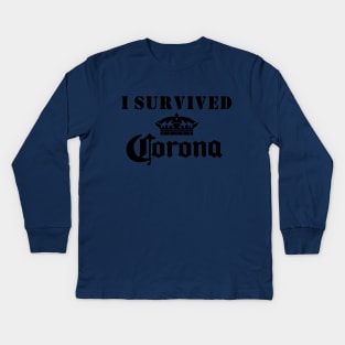 I Survived Corona Virus Kids Long Sleeve T-Shirt